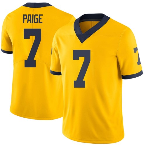 Makari Paige Michigan Wolverines Men's NCAA #7 Maize Limited Brand Jordan College Stitched Football Jersey OIP2554OA